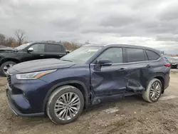 Salvage cars for sale from Copart Des Moines, IA: 2022 Toyota Highlander Platinum