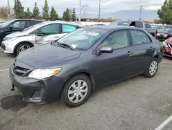 Salvage cars for sale at Rancho Cucamonga, CA auction: 2011 Toyota Corolla Base