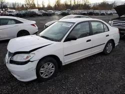 Vehiculos salvage en venta de Copart Portland, OR: 2005 Honda Civic DX VP