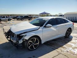 Salvage cars for sale at Grand Prairie, TX auction: 2018 Honda Accord Sport