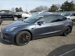 Salvage cars for sale at Moraine, OH auction: 2018 Tesla Model 3