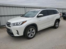 Toyota Vehiculos salvage en venta: 2019 Toyota Highlander Hybrid Limited