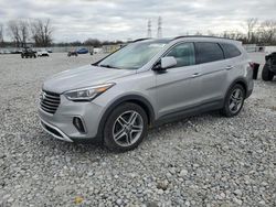 Hyundai salvage cars for sale: 2017 Hyundai Santa FE SE Ultimate