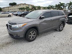 Salvage cars for sale at Opa Locka, FL auction: 2016 Toyota Highlander LE