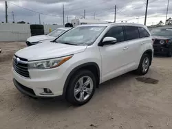 Salvage cars for sale at Riverview, FL auction: 2015 Toyota Highlander Limited