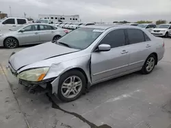 Salvage cars for sale at Grand Prairie, TX auction: 2007 Honda Accord EX