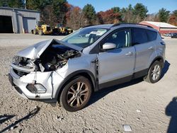 Salvage cars for sale at Mendon, MA auction: 2018 Ford Escape SE