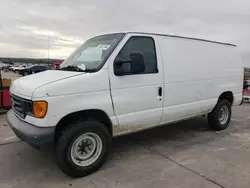 Salvage trucks for sale at Grand Prairie, TX auction: 2007 Ford Econoline E350 Super Duty Van