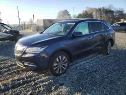 Salvage cars for sale at Mebane, NC auction: 2014 Acura MDX Technology