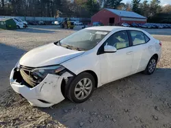 Salvage cars for sale at Mendon, MA auction: 2015 Toyota Corolla L