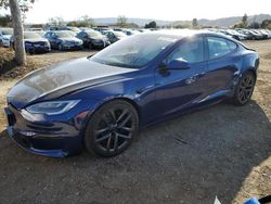 Salvage cars for sale at San Martin, CA auction: 2021 Tesla Model S