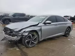 Salvage cars for sale at Grand Prairie, TX auction: 2019 Honda Accord Sport