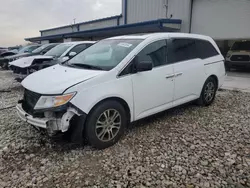 Salvage cars for sale at Wayland, MI auction: 2012 Honda Odyssey EXL