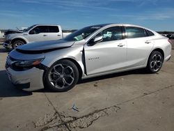 Salvage cars for sale at Grand Prairie, TX auction: 2021 Chevrolet Malibu LT