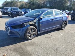 Salvage cars for sale at Exeter, RI auction: 2018 Hyundai Elantra SEL