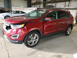 Salvage cars for sale at Eldridge, IA auction: 2015 Ford Edge Titanium