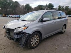 Salvage cars for sale at Mendon, MA auction: 2011 Toyota Sienna LE