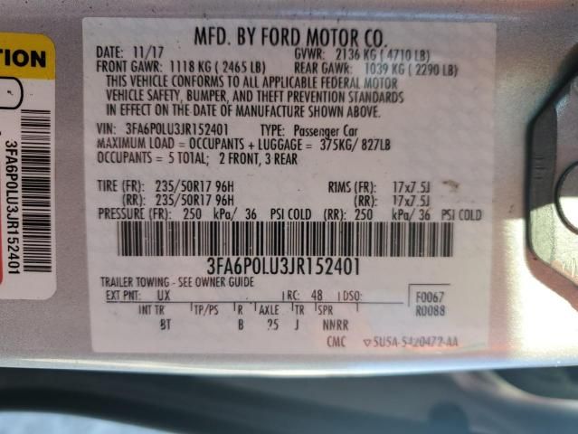 2018 Ford Fusion SE Hybrid