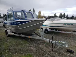 Salvage boats for sale at Graham, WA auction: 2012 AHQ Boat With Trailer