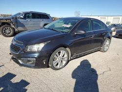 Salvage cars for sale at Kansas City, KS auction: 2015 Chevrolet Cruze LTZ