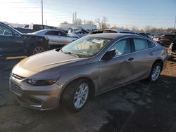 Salvage cars for sale at Woodhaven, MI auction: 2018 Chevrolet Malibu LT