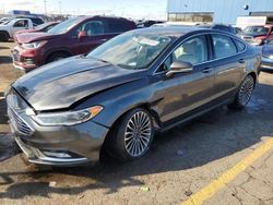 Salvage cars for sale at Woodhaven, MI auction: 2017 Ford Fusion SE