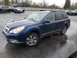 Salvage cars for sale at Portland, OR auction: 2010 Subaru Outback 2.5I Premium