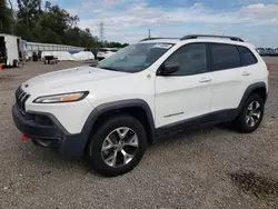 Jeep Cherokee salvage cars for sale: 2015 Jeep Cherokee Trailhawk