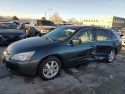 Vehiculos salvage en venta de Copart Littleton, CO: 2005 Honda Accord EX