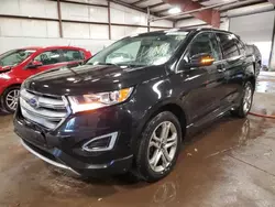 Salvage cars for sale at Lansing, MI auction: 2015 Ford Edge Titanium