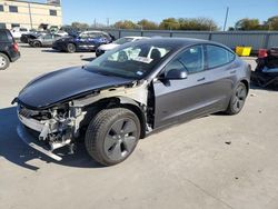 Salvage cars for sale from Copart Wilmer, TX: 2022 Tesla Model 3