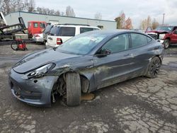 Salvage cars for sale at Portland, OR auction: 2021 Tesla Model 3