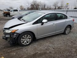 Salvage cars for sale from Copart Ontario Auction, ON: 2012 Honda Civic LX