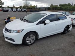 Salvage cars for sale at San Martin, CA auction: 2013 Honda Civic LX