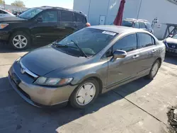 Salvage cars for sale from Copart Sacramento, CA: 2008 Honda Civic Hybrid