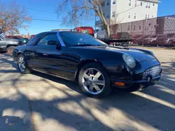 Salvage cars for sale at Mendon, MA auction: 2002 Ford Thunderbird