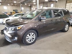 Salvage cars for sale at Blaine, MN auction: 2017 KIA Sedona LX