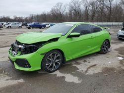 Salvage cars for sale from Copart Ellwood City, PA: 2018 Honda Civic SI