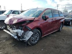 Salvage cars for sale at Chicago Heights, IL auction: 2021 Toyota Sienna XLE