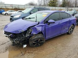 Salvage cars for sale from Copart Davison, MI: 2017 Chevrolet Cruze LS