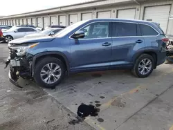Salvage cars for sale at Louisville, KY auction: 2015 Toyota Highlander XLE