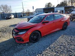 Salvage cars for sale at Mebane, NC auction: 2020 Honda Civic SI