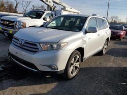 Salvage cars for sale from Copart Cahokia Heights, IL: 2013 Toyota Highlander Limited