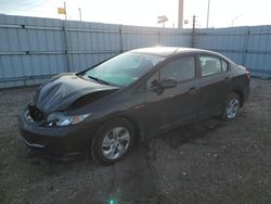 Salvage cars for sale from Copart Greenwood, NE: 2013 Honda Civic LX