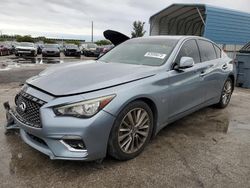 Salvage cars for sale at Miami, FL auction: 2018 Infiniti Q50 Luxe