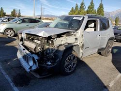 Salvage cars for sale from Copart Rancho Cucamonga, CA: 2017 Jeep Renegade Limited