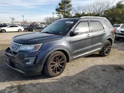 Salvage cars for sale from Copart Lexington, KY: 2017 Ford Explorer Platinum