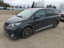 Salvage cars for sale from Copart Ontario Auction, ON: 2011 Toyota Sienna Sport