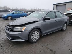 Salvage cars for sale at Duryea, PA auction: 2015 Volkswagen Jetta Base