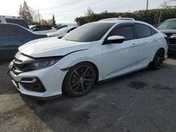 Salvage cars for sale from Copart San Martin, CA: 2020 Honda Civic Sport